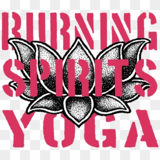 Burning Spirits Yoga Logo Block Pink Lotus - Blaq Clipart
