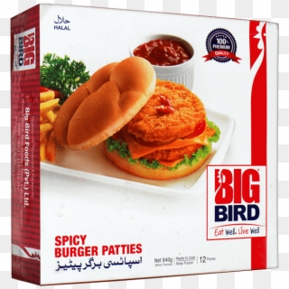 Big Bird Spicy Burger Patties 840g - Big Bird Food Pvt Ltd Clipart