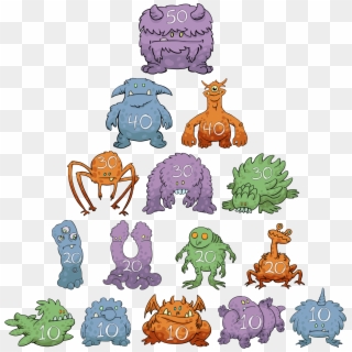 Monsters From Shapes - Monster Reference Pose Front Clipart