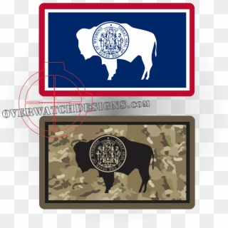 Wyoming State Flag Sticker - Wyoming State Flag Clipart