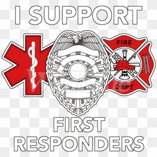 I Support First Responders - Circle Clipart