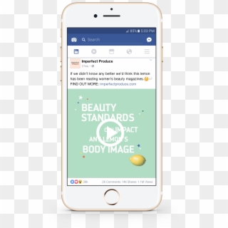Facebook Video Post Lemon On Phone Mockup 1 - Facebook Video Iphone Mockup Clipart