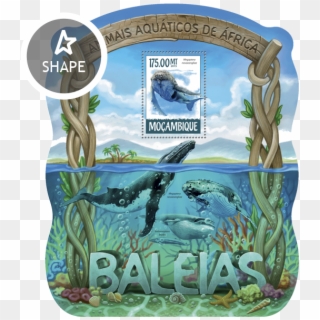 Post Stamp Mozambique Moz 15230 B Whales - Stallion Clipart