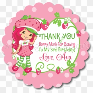 Thank You Labels For Birthday Party Png - Strawberry Shortcake Thank You Tags Clipart