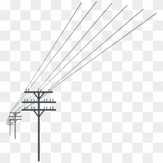 Pole Vector Telephone - Transparent Power Line Silhouette Clipart