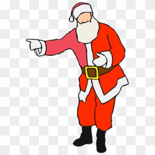 Background, Claus, Full Length, Pointing, Santa - Papai Noel Apontando Png Clipart