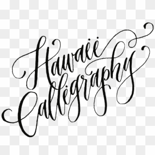 Fancy Calligraphy Letters - Write Hawaii In Cursive Clipart