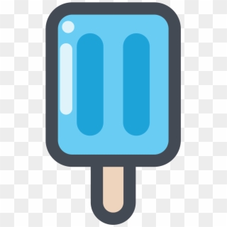 Blue Ice Pop Icon Clipart