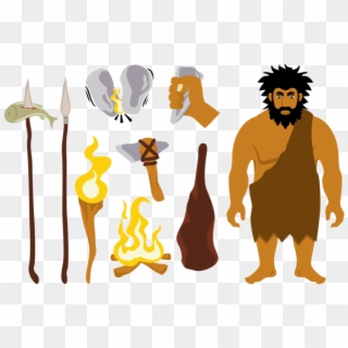 Ice Age Vector Icons - Primitive Man Clipart