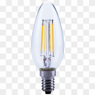 Led E B35 Fila E14 4w 2700k Cl - Incandescent Light Bulb Clipart