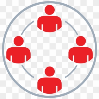 Group Connected In Circle - Team Development Icon Clipart