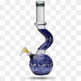 Zig Zag Water Bong W/ Elbow And Colorful Base - Glass Bottle Clipart