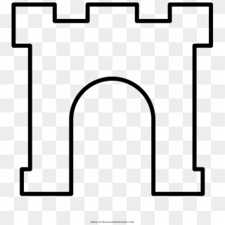Archway Coloring Page - Line Art Clipart