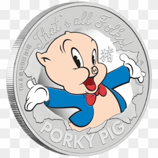 00 Silver Coin - Porky Pig Chinese New Year Clipart