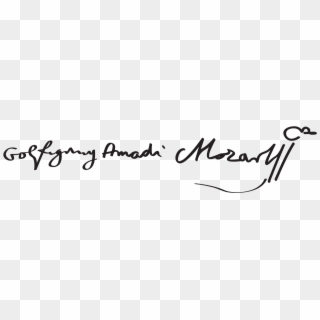 Wolfgang Amadeus Mozart Signature Clipart