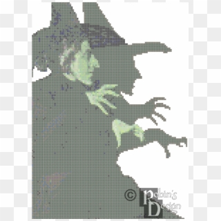 Wicked Witch Of The West Cross Stitch Pattern Pdf - Witch Wizard Of Oz Black And White Clipart