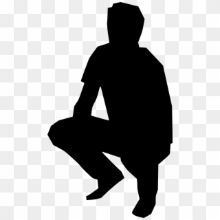 Vector - Human Figure Silhouette Sitting Clipart
