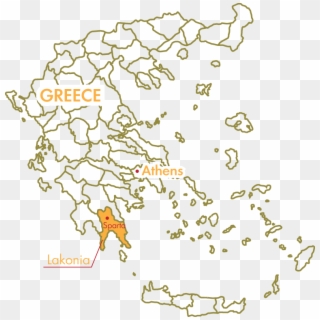 Greece Map Lakonia - Greece Map Black And White Clipart