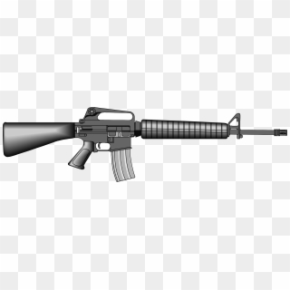 M16 Rifle Weapon Firearm Gun - M16 Clip Art - Png Download