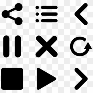 Music Player Icons - Video Player Icons Png Clipart