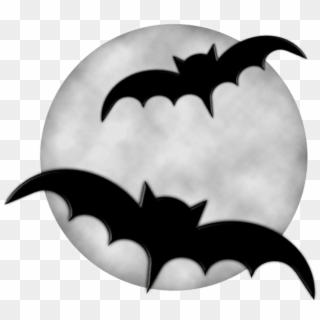 Free Png Download Halloween Moon With Bats Png Images - Halloween Clipart Bats Transparent Png