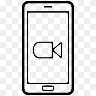 Video Play Button On Phone Screen Comments - Mobile Phone Clipart