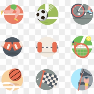 Color Sport Elements - Soccer Icon Color Clipart