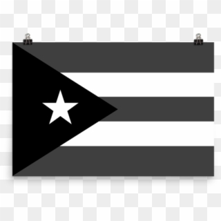 Puerto Rico Flag Black And White - Large Black Puerto Rican Flag Clipart