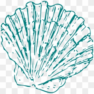 Seashell Clipart Greeen Sea Shell Clip Art At Clker - Png Download