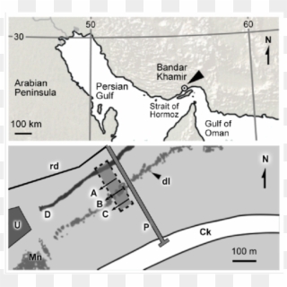 Above, Bandar Khamir - Map Clipart