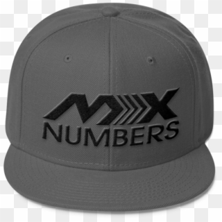 Mxnumbers Snapback Hat With Gray Undervisor- Black - Baseball Cap Clipart