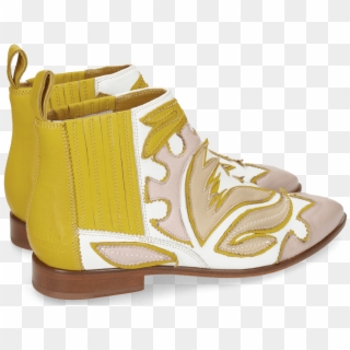 Ankle Boots Jessy 42 Nappa White Rose Beige Yellow - Boot Clipart