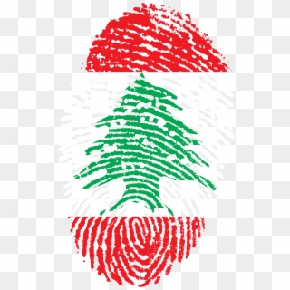 Lebanon Flag Fingerprint Country 654331 - Trinidad Fingerprint Clipart