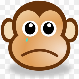 Sad Monkey Face Clipart - Png Download