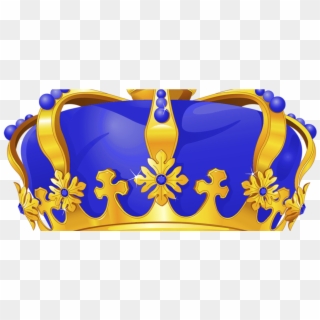 Royal Blue And Gold Crown Png , Png Download Clipart