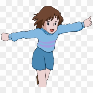 Frisk From Undertale, In Ghibli Style - Undertale Frisk Gif Png Clipart
