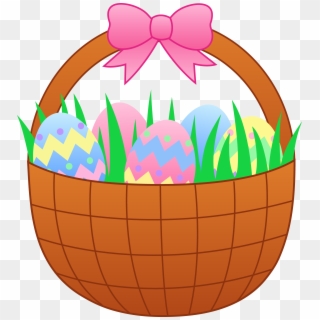 Pix For Easter Basket Clipart - Easter Egg Basket Clip Art - Png Download