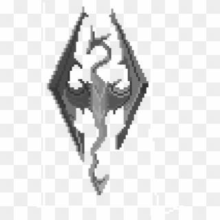 Skyrim Logo Png - Black And White Clipart