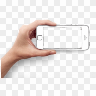 Phone Sticker - Transparent Mobile With Hand Png Clipart