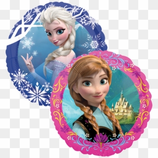 09" Frozen Anna & Elsa , Metalizado - 9 In Frozen Balloon Clipart