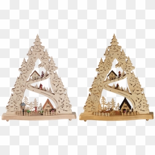 Assortment Wooden Candle Bridge - Christmas Tree Clipart