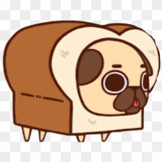 #pug #dog #kawaii #vote #bread - Kawaii Dog Clipart