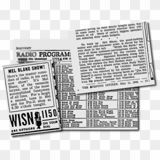 Vintage Radio Shows - Paper Clipart