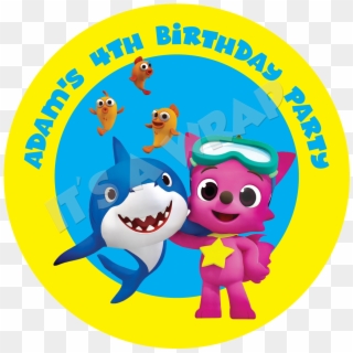 Baby Shark Png Baby Shark Party Plates Clipart 4703157 Pikpng
