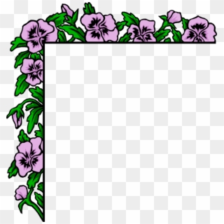 Vector Illustration Of Purple Flowers Border - Poem On Mother In English Clipart