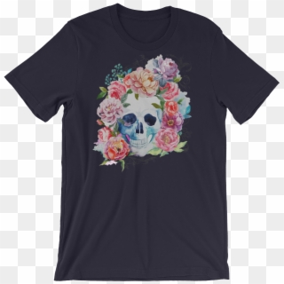 Watercolor Roses Skull T-shirt - Iron Reagan Crossover Ministry Shirt Clipart