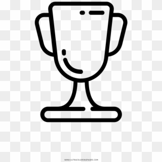 Trophy Cup Coloring Page - Icon Clipart