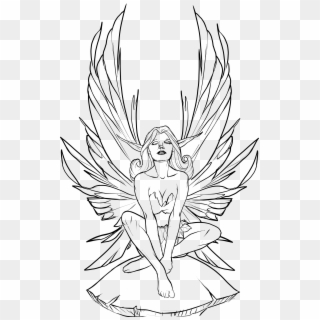 Fairy Line Drawing At Getdrawings - Fairy Drawing Clipart
