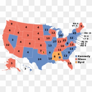 1960 United States Presidential Election - 2016 Electoral College Clipart