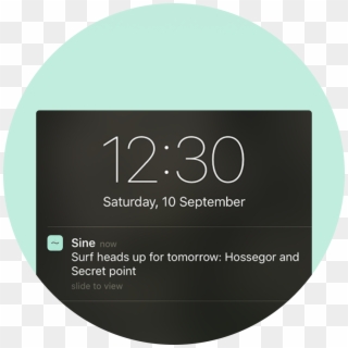 When A Certain Surf Alarm Goes Off, An Alarm Icon Show - Circle Clipart